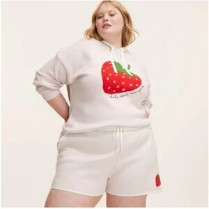 Kate Spade x Target Embroidered Strawberry Sweater & Shorts Set - XXL NWT